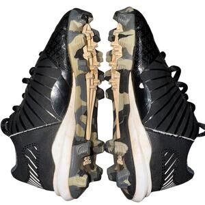 Adidas Soccer Cleats Youth Boys Size 10K Black White Gold Camouflage B39227